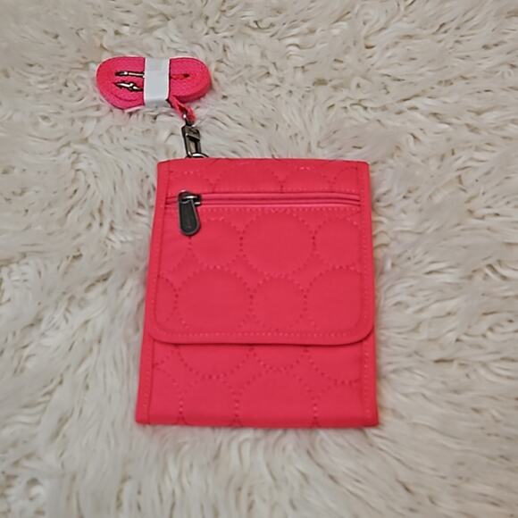 thirty-one Handbags - Thirty-One Vary You Crossbody Bag - Hot Pink Multi-Functional Wallet Purse